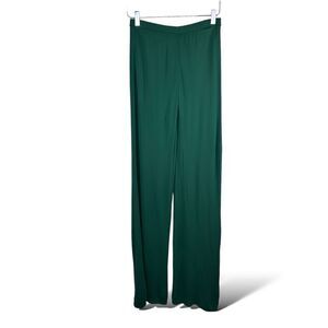 Missoni Green Elastic Waist Stretch Pull On Medium Leg Palazzo Pant Size 40